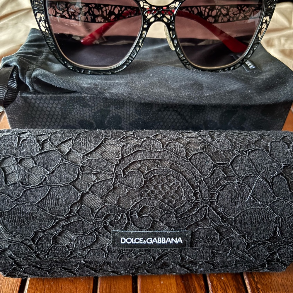 Dolce & Gabbana Black Cat-Eye Sunglasses